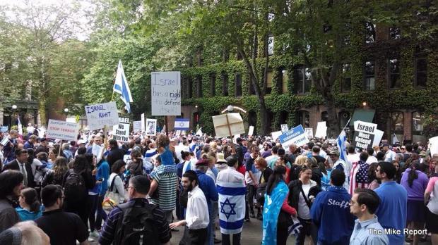 Seattle's Jewish Federation opted out of participating in Seattle's rally for Israel (pictured above).