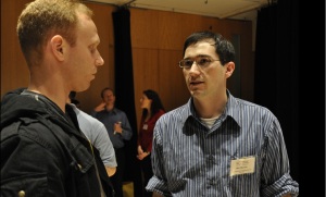 Murane chatting with anti-Israel activist Max Blumenthal at a 2009 event